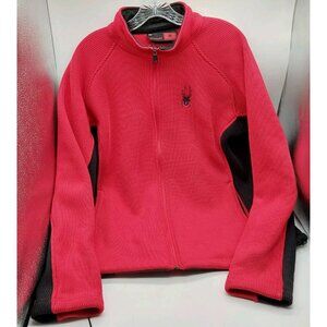 Spyder Foremost Red Full Zip Jacket Insulated Heavy Sweater Men's Large READ